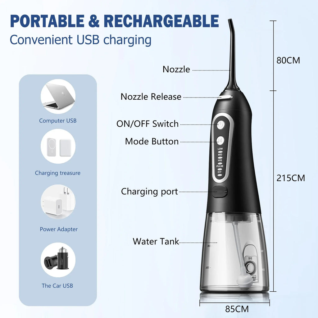 Elevate Your Oral Care: The Ultimate Portable Water Flosser for Deep Cleaning On the Go